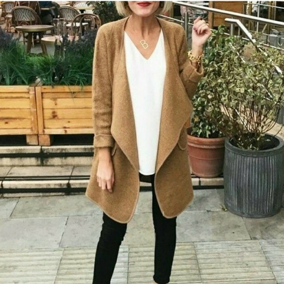 Goodnight Macaroon Sweaters - Goodnight Macaroon Tami Open Knit Wrap Cardigan Sweater